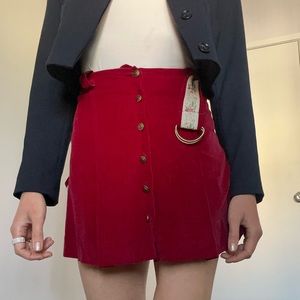 Vintage velvet mini skirt, San Francisco skirt works, size 2-4